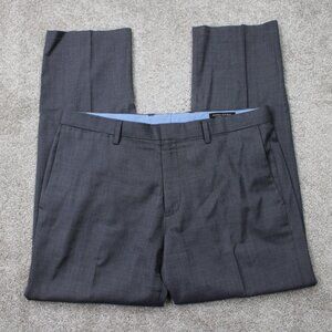 Banana Republic Pants Mens 35x32 Gray Modern Slim Fit 100% Wool Flat Front Lined